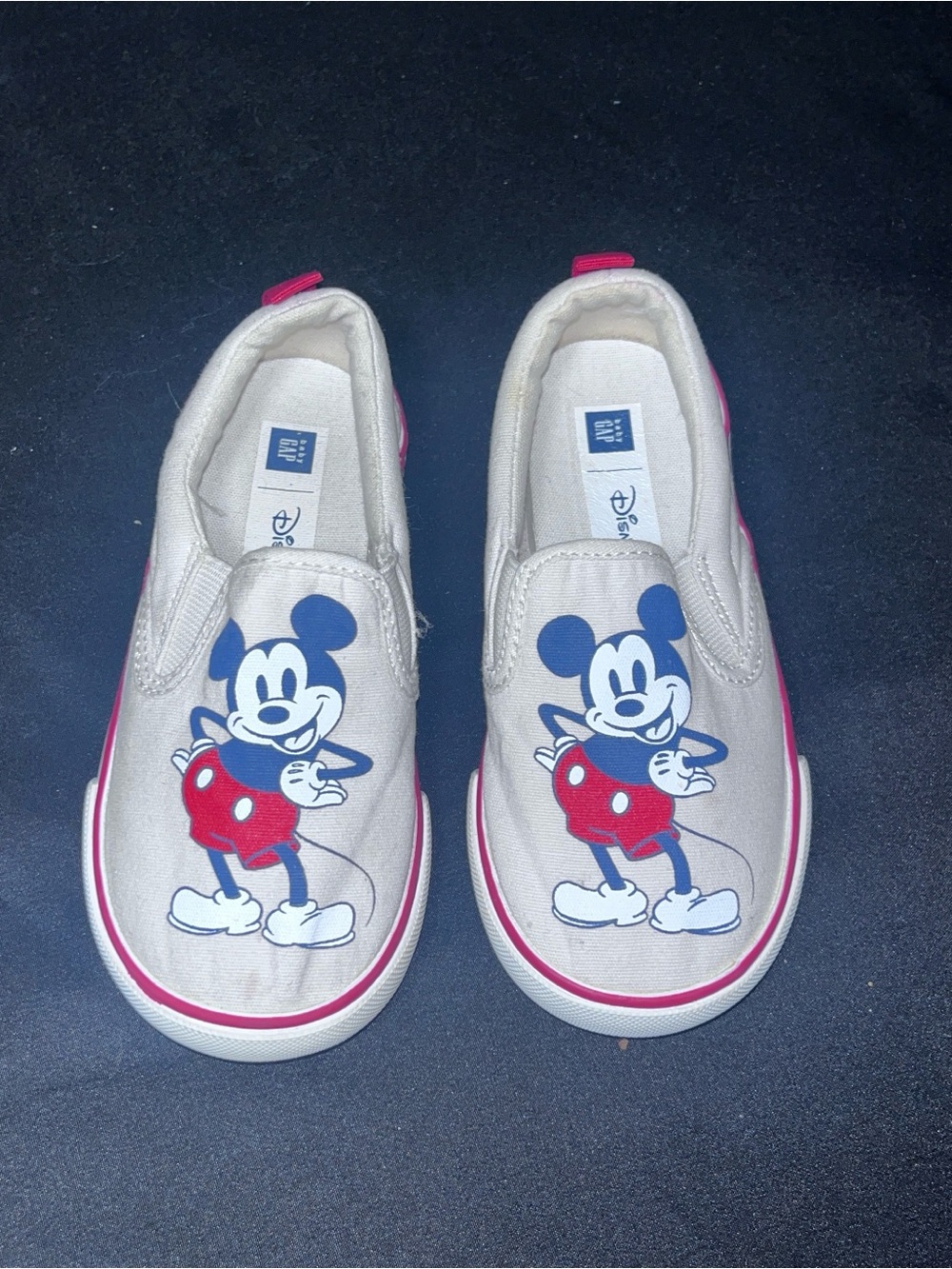 Gap Disney Kids' Mickey Mouse Slip-On Sneakers Size 9